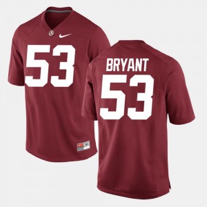 #53 Mens Crimson Bear Bryant College Jersey Alumni Football Game Bama