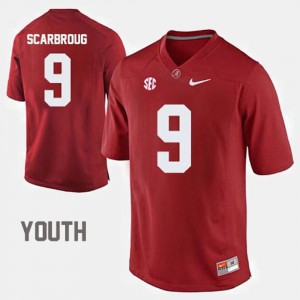 #9 Football University of Alabama Bo Scarbrough College Jersey Youth(Kids) Crimson