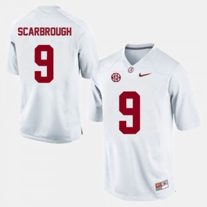 University of Alabama #9 White For Men Football Bo Scarbrough College Jersey