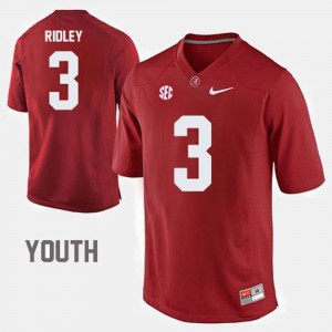 #3 Football Alabama Crimson Tide Calvin Ridley College Jersey For Kids Red