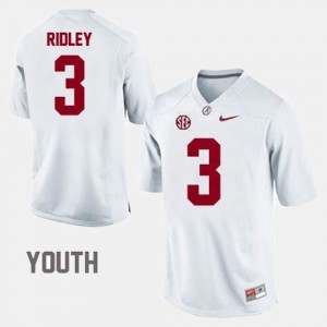 For Kids White Football University of Alabama #3 Calvin Ridley College Jersey