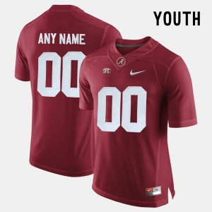 Alabama Crimson Tide College Custom Jerseys Crimson Youth(Kids) Limited Football #00
