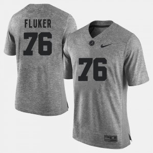 D.J. Fluker College Jersey #76 For Men's Gridiron Gray Limited Gridiron Limited Alabama Gray