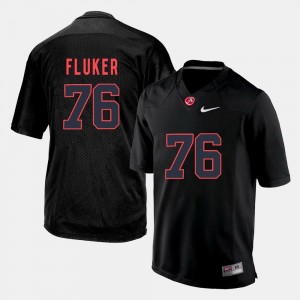 D.J. Fluker College Jersey Black Silhouette #76 Alabama Crimson Tide For Men's