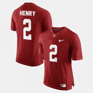 Derrick Henry College Jersey University of Alabama #2 Red Football For Men