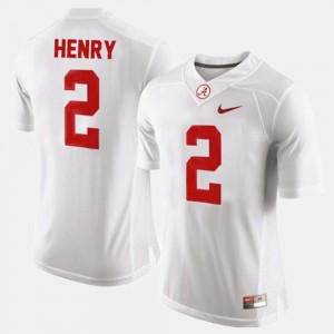 Alabama For Men's Football Derrick Henry College Jersey White #2