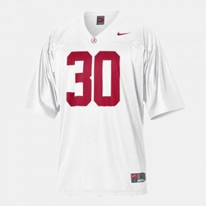 Dont'a Hightower College Jersey Youth(Kids) White Bama Football #30