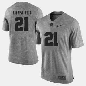 Dre Kirkpatrick College Jersey Alabama Roll Tide Gridiron Limited #21 Gridiron Gray Limited Gray Mens