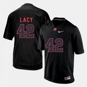 Football Eddie Lacy College Jersey #42 Black For Men's Alabama Roll Tide
