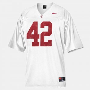 Roll Tide #42 Youth Football White Eddie Lacy College Jersey