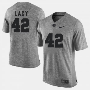 Gridiron Gray Limited #42 Bama Eddie Lacy College Jersey Mens Gridiron Limited Gray