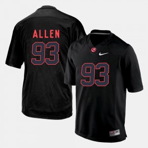 Football Men's Black #93 Alabama Roll Tide Jonathan Allen College Jersey