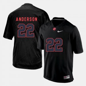 #22 Alabama Crimson Tide Black Men's Silhouette Ryan Anderson College Jersey