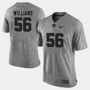Gray Gridiron Limited Men Tim Williams College Jersey Roll Tide #56 Gridiron Gray Limited