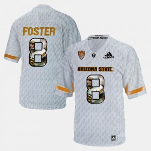 ASU #8 D.J. Foster College Jersey For Men's White Player Pictorial
