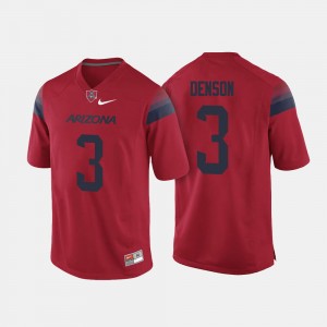 Red For Men #3 Cam Denson College Jersey Football Wildcats