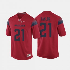 J.J. Taylor College Jersey U of A Red Football #21 For Men's