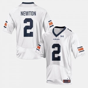 Football #2 Cam Newton College Jersey For Men's White Auburn Tigers