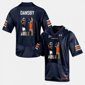 Auburn For Men's Player Pictorial #11 Karlos Dansby College Jersey Navy Blue