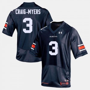 Mens Nate Craig-Myers College Jersey #3 AU Navy Football
