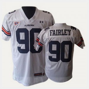Men's White #90 Nick Fairley College Jersey Football Tigers