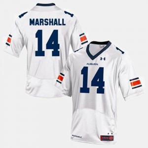Football Men White #14 Nick Marshall College Jersey Auburn Tigers