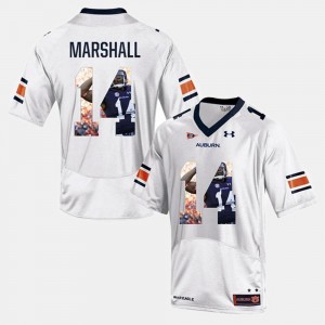Player Pictorial #14 For Men Nick Marshall College Jersey Auburn Tigers White