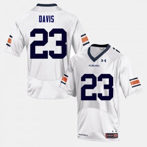 Auburn University Football White Mens Ryan Davis College Jersey #23