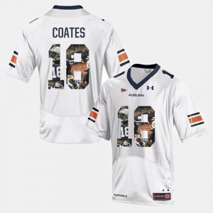 AU White Sammie Coates College Jersey Player Pictorial #18 Mens