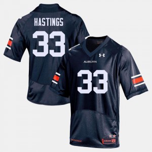 Men's Football Navy AU #33 Will Hastings College Jersey