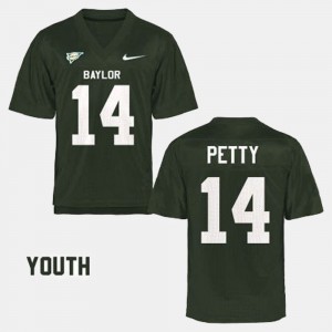 #14 Baylor Bears Green For Kids Bryce Petty College Jersey Football