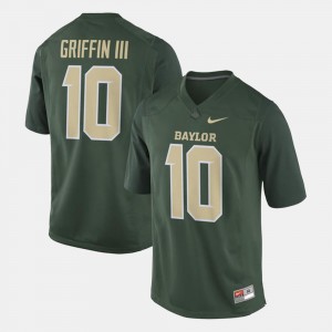 Green #10 Robert Griffin III College Jersey For Men Alumni Football Game Bears