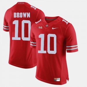 Scarlet #10 For Men's Alumni Football Game Ohio State Buckeyes CaCorey Brown College Jersey