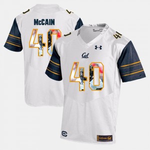 White For Men Player Pictorial University of California #40 Chris McCain College Jersey