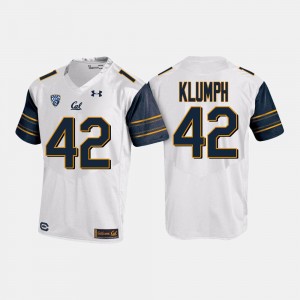 Cal Berkeley Dylan Klumph College Jersey White For Men's #42 Football