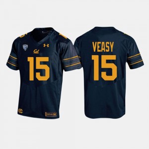 Mens California Berkeley #15 Navy Jordan Veasy College Jersey Football