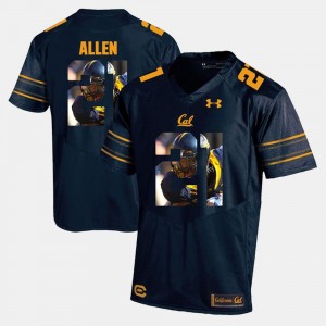 For Men's Player Pictorial Cal Golden Bears Keenan Allen College Jersey #21 Navy Blue