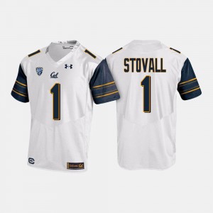 Football #1 University of California Melquise Stovall College Jersey For Men's White