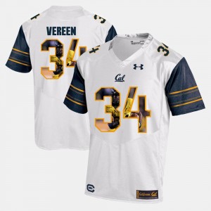 Shane Vereen College Jersey White Cal Mens #34 Player Pictorial