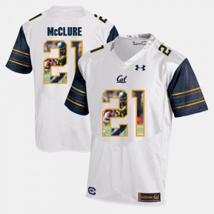 For Men White California Golden Bears Stefan McClure College Jersey Player Pictorial #21