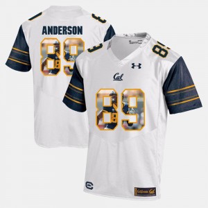 Player Pictorial White Men Stephen Anderson College Jersey #89 California Bears