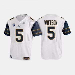 #5 For Men's Tre Watson College Jersey Football University of California White