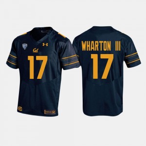 Navy Vic Wharton III College Jersey #17 Football Golden Bears For Men