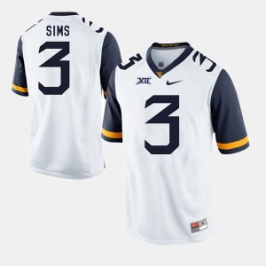 Mountaineers Alumni Football Game Charles Sims College Jersey #3 Mens White
