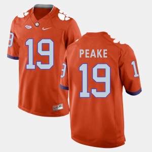 Clemson #19 Charone Peake College Jersey For Men Orange Football