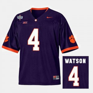 Football Deshaun Watson College Jersey Purple Clemson Mens #4