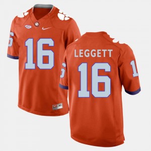 #16 Jordan Leggett College Jersey Football Orange Men's Clemson University