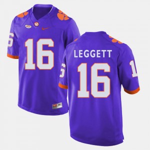 Jordan Leggett College Jersey Purple Clemson #16 Football For Men's
