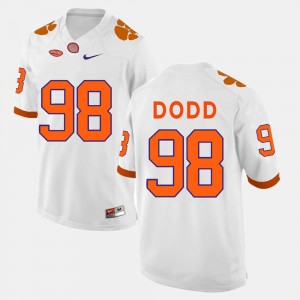 Mens Kevin Dodd College Jersey White Clemson National Championship Football #98