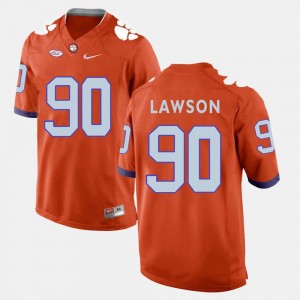 #90 Shaq Lawson College Jersey Football Mens Orange Clemson National Championship